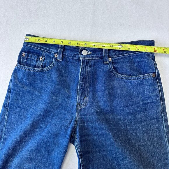 Levis Womens 577 Lower Rise Loose Fit Crop Vtg Y2K Size 10 Mis M Blue USA Made - Picture 11 of 13